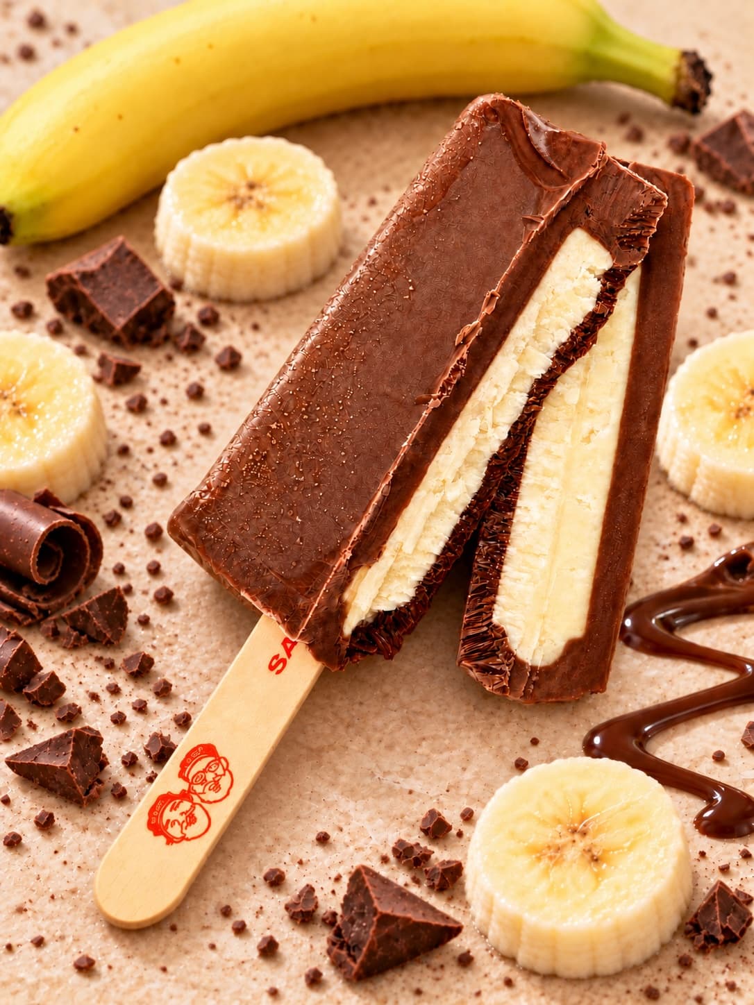 The Coconana pop - banana covered in rich chocolate